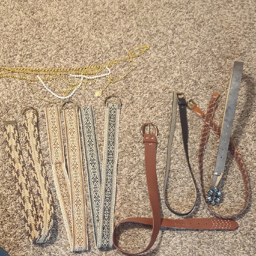 Elegant Gold and Brown Women's Belts Lot 8
